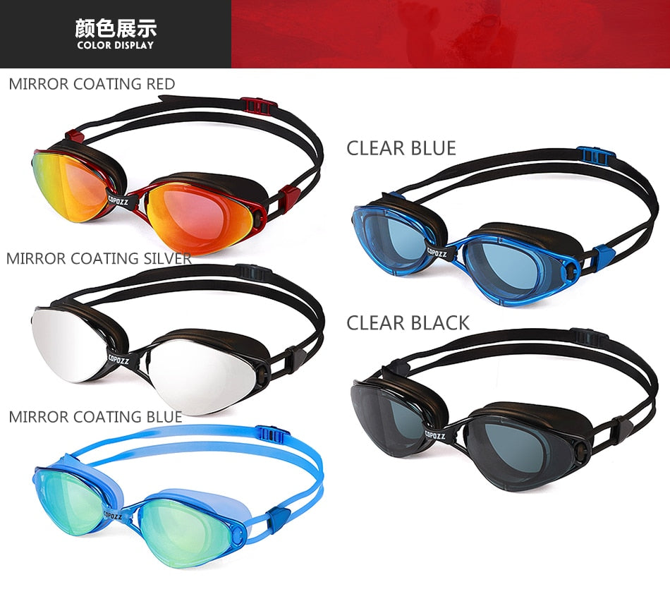 Professional Swimming Goggles Anti-Fog UV Adjustable Glasses Eyewear - KiwisLove