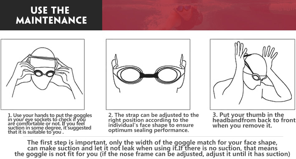 Professional Swimming Goggles Anti-Fog UV Adjustable Glasses Eyewear - KiwisLove