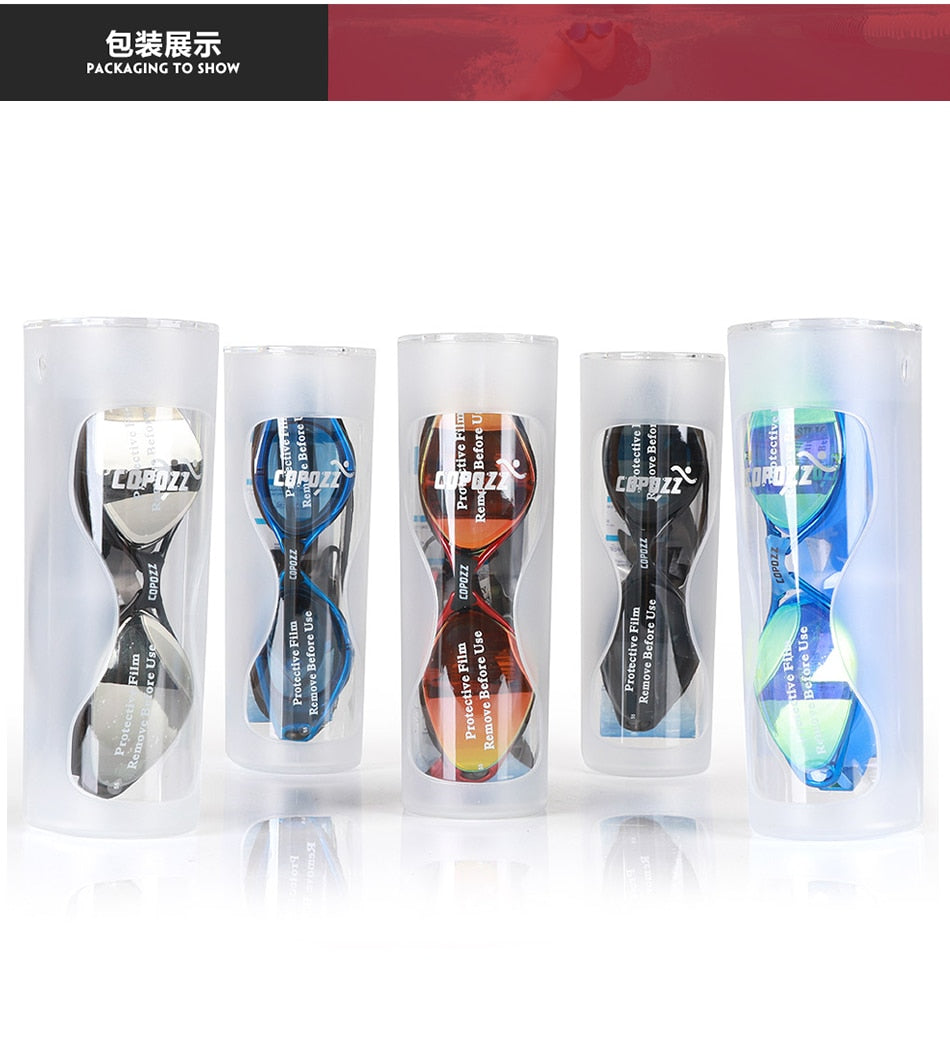 Professional Swimming Goggles Anti-Fog UV Adjustable Glasses Eyewear - KiwisLove