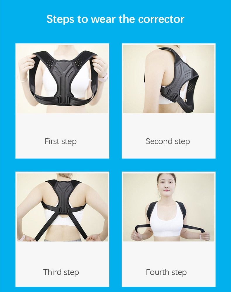 Adjustable Posture Corrector Back Support Shoulder Back Corset Posture - KiwisLove