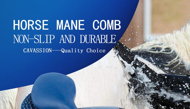 1 piece Cavassion horse mane comb Silicone protective handle  Comfortable and non-slip brushing - KiwisLove