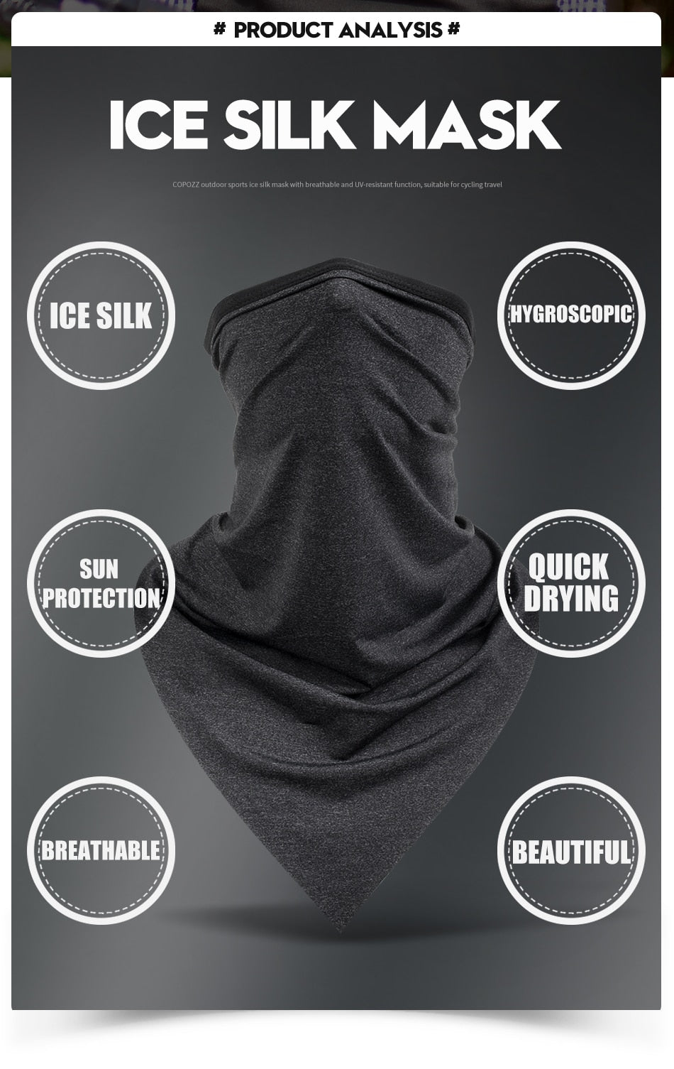 Bicycle Bandana  Scarf Cycling  Headband  Hiking Motorcycle Bike Half Mask - KiwisLove