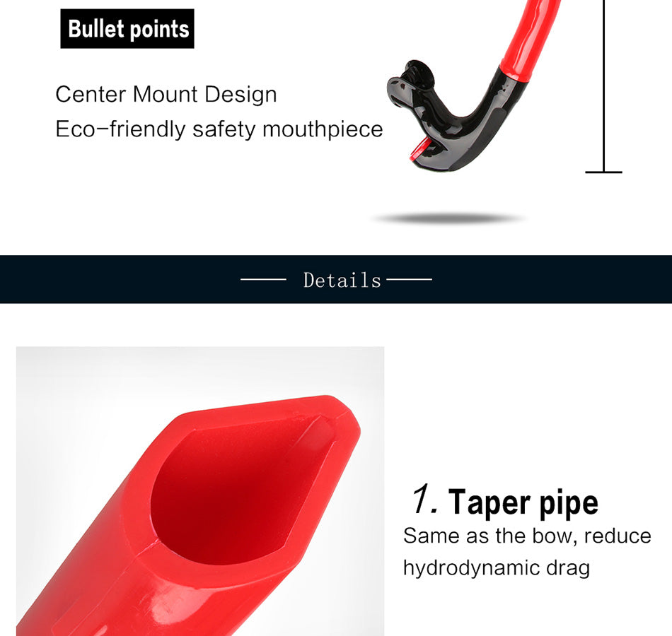 Copozz Professional Open Top Snorkels Swimming Diving Snorkeling Beginer - KiwisLove