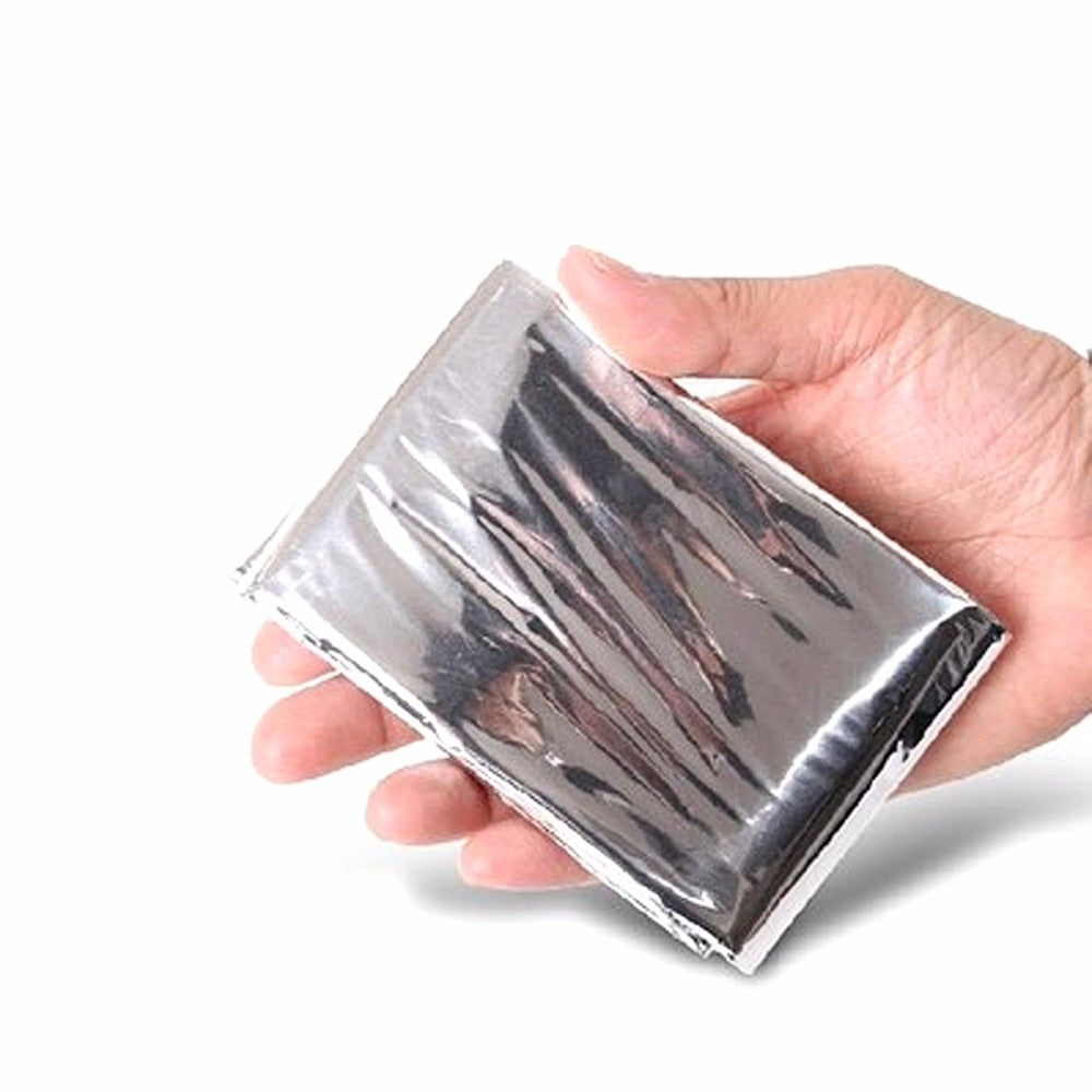 Outdoor Water Proof Emergency Survival Rescue Blanket Foil Thermal Space First Aid Sliver Rescue Curtain Military Blanket Tool - KiwisLove