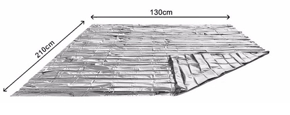 Outdoor Water Proof Emergency Survival Rescue Blanket Foil Thermal Space First Aid Sliver Rescue Curtain Military Blanket Tool - KiwisLove