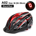 NEW Bicycle Helmet LED Light Rechargeable Intergrally-molded Cycling Helmet Mountain Road Bike Helmet Sport Safe Hat For Man - KiwisLove