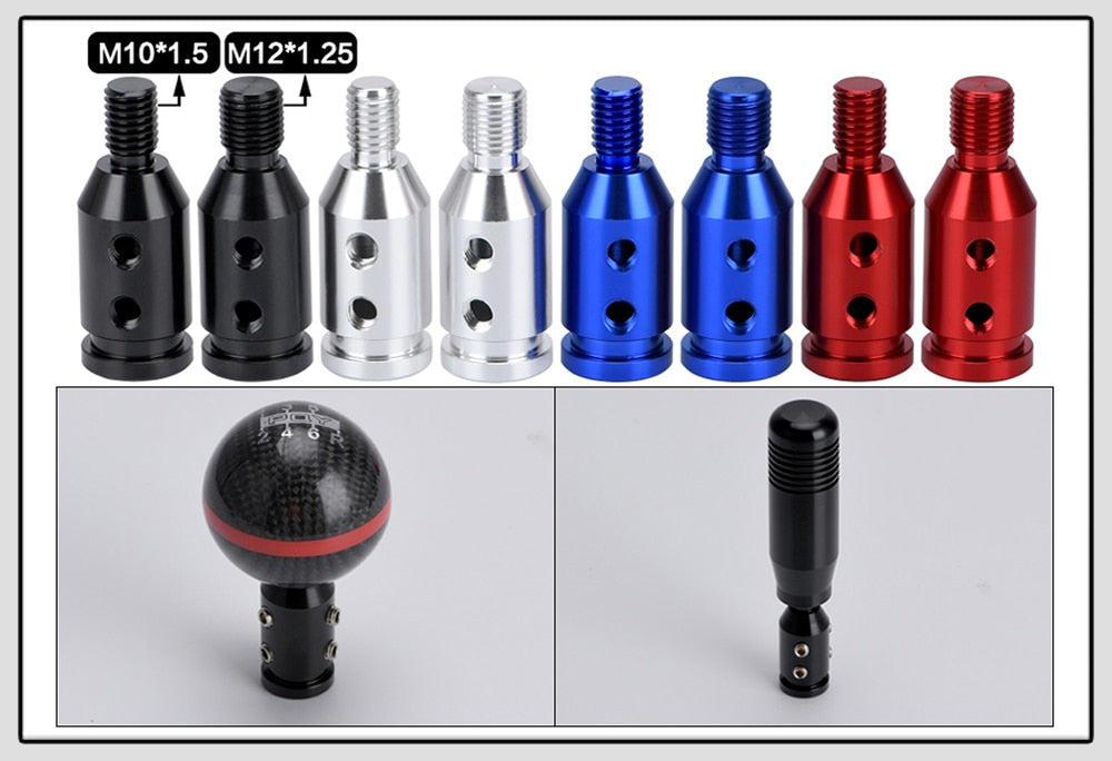 Universal Car Manual Gear Shift Knob Adapter For M10x1.5/M12x1.25 Thread Aluminum Alloy WLR-SBA01 - KiwisLove