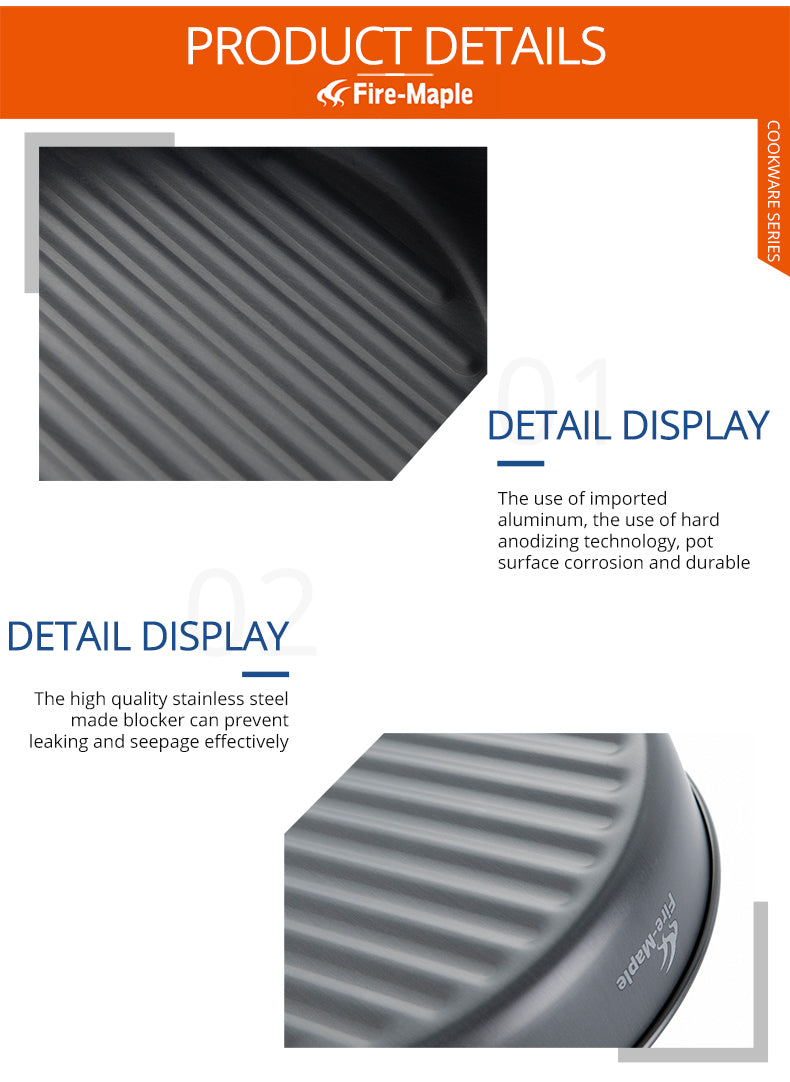 Fire Maple Feast Vulcan Outdoor Camping Hiking Pinic Portable Frying Pan - KiwisLove