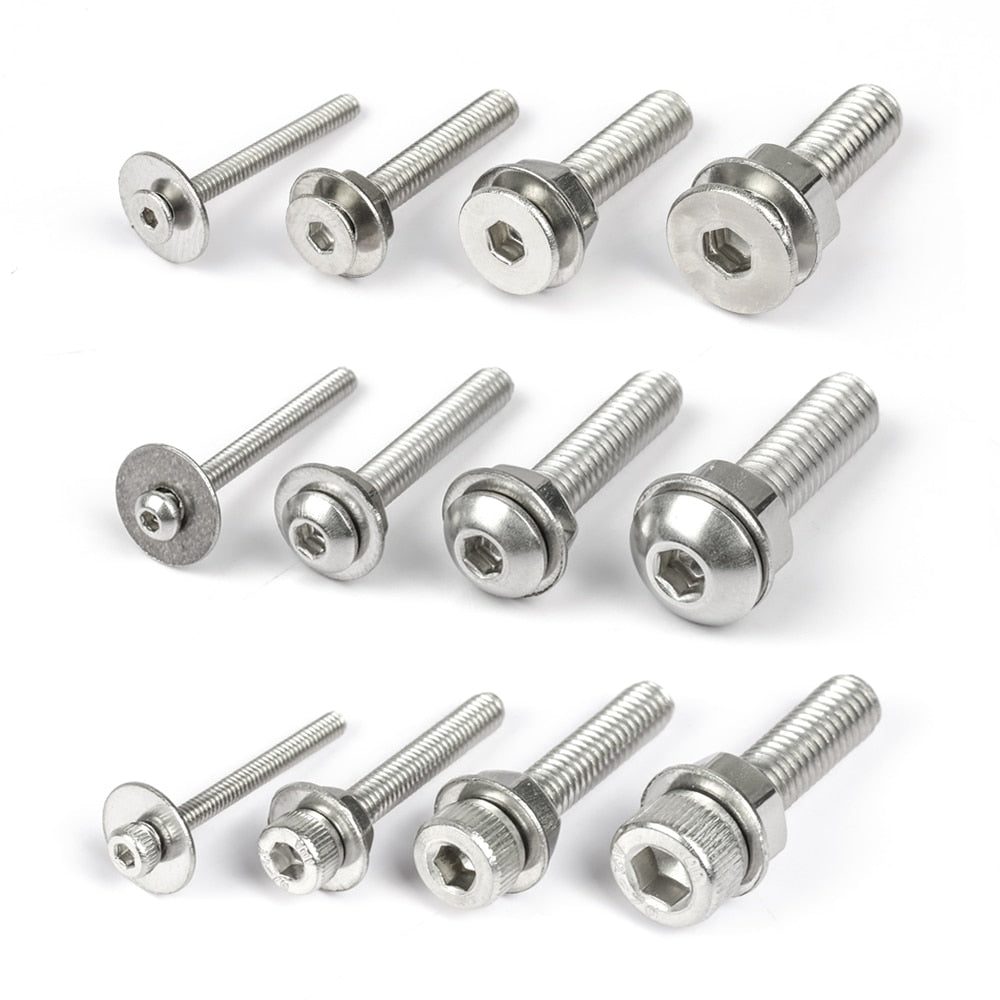 580pcs/set hex socket cap head screw nut set hexagon flat round head - KiwisLove