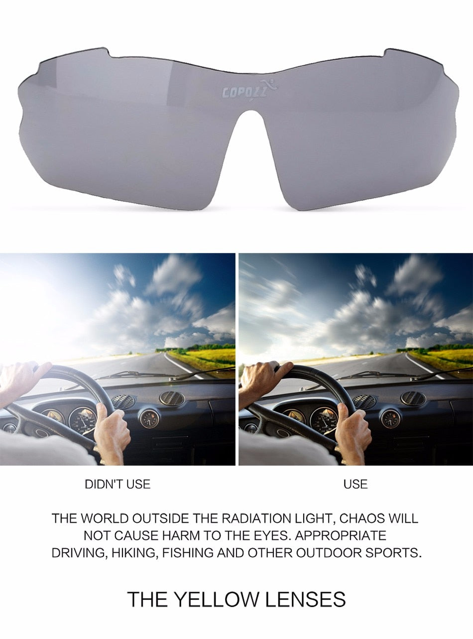 COPOZZ Cycling Glasses Mountain Bike Bicycle Cycling Sunglasses MTB - KiwisLove