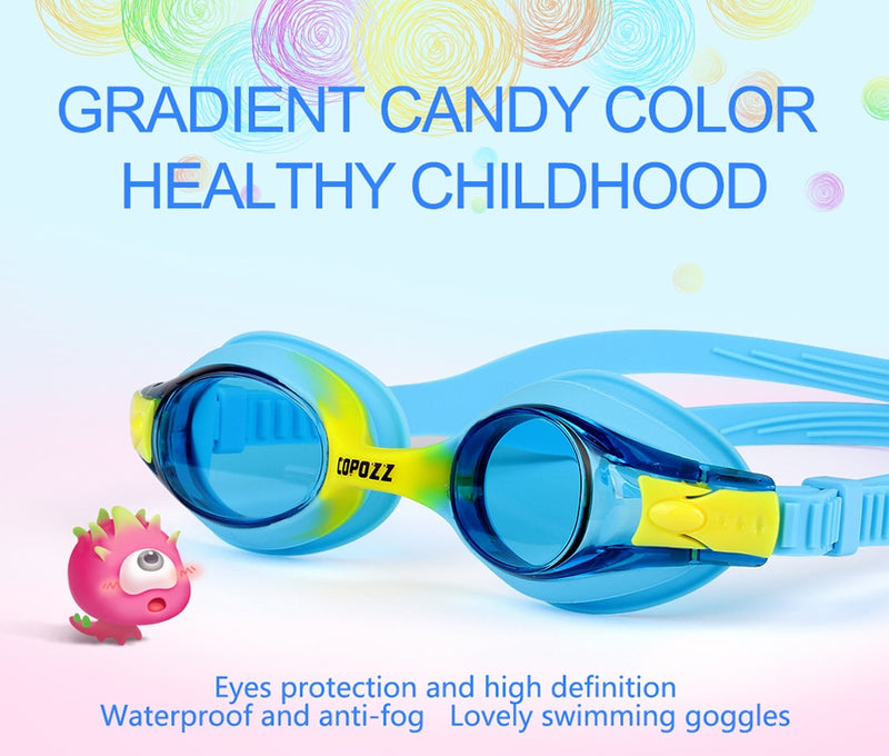 COPOZZ Swimming Goggles Kids Age 3-10 Waterproof Swimming Glasses - KiwisLove