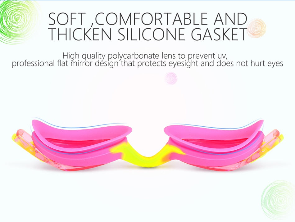 COPOZZ Swimming Goggles Kids Age 3-10 Waterproof Swimming Glasses - KiwisLove