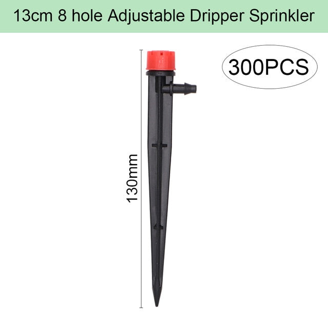 1/4" Hose Drip Irrigation System 360 Degree Adjustable 8 Hole Sprinkler Kit - KiwisLove