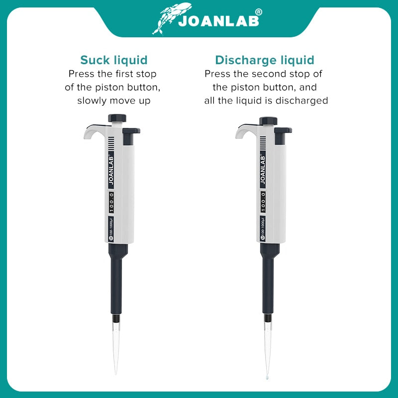 JOANLAB Laboratory Pipette Plastic Single Channel Digital Adjustable - KiwisLove