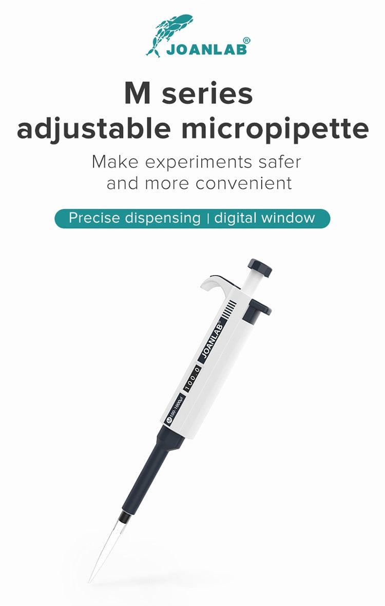 JOANLAB Laboratory Pipette Plastic Single Channel Digital Adjustable - KiwisLove