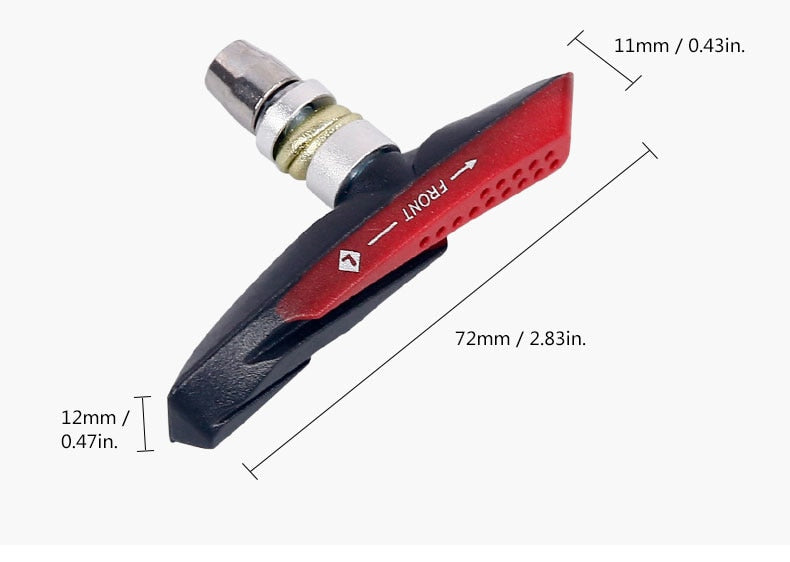 Baradine 959V 73mm MTB V-Brake Pads Mechanical Linear Pull Brakes Dual Compound - KiwisLove