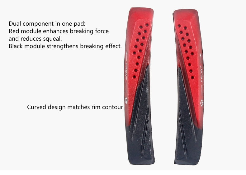 Baradine 959V 73mm MTB V-Brake Pads Mechanical Linear Pull Brakes Dual Compound - KiwisLove