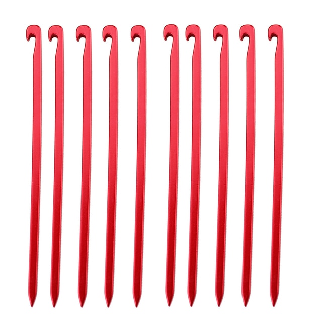 10 pcs Aluminum Alloy Tent Pegs Garden Stakes Ground Nail Heavy Duty - KiwisLove