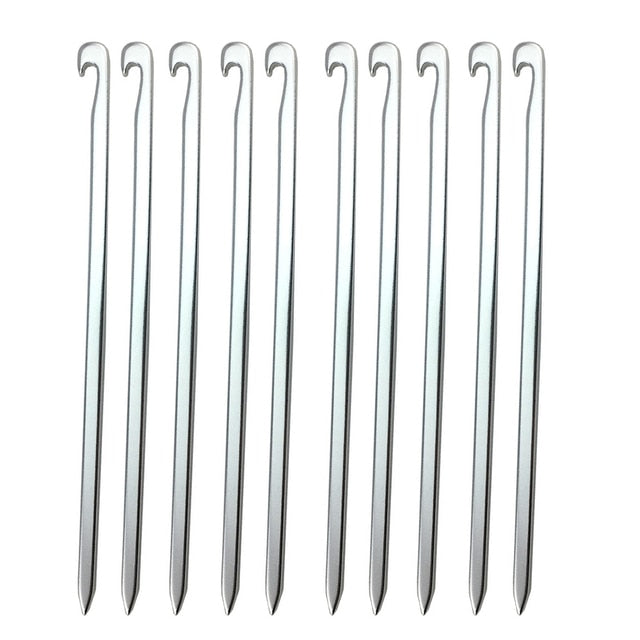 10 pcs Aluminum Alloy Tent Pegs Garden Stakes Ground Nail Heavy Duty - KiwisLove