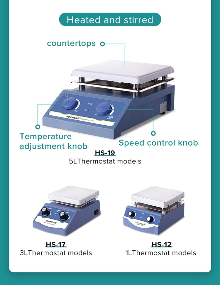 JOANLAB Heating Magnetic Stirrer Hot Plate Lab Stirrer - KiwisLove
