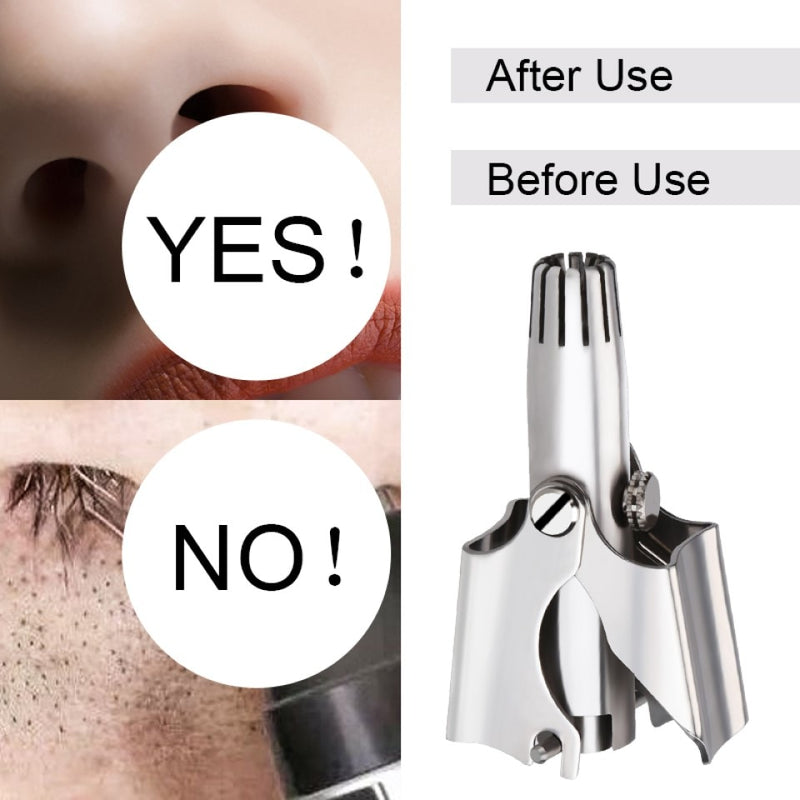 Nose Ear Hair Trimmer Stainless Steel Manual  Vibrissa Razor Shaver - KiwisLove