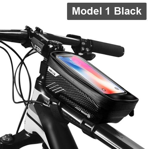 WILD MAN 2021 Bicycle Bag Frame Front Top Tube Cycling Bag Waterproof 6.5in Phone Case Touchscreen Bag MTB Pack Bike Accessories - KiwisLove