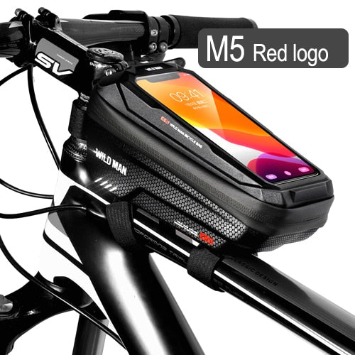 WILD MAN 2021 Bicycle Bag Frame Front Top Tube Cycling Bag Waterproof 6.5in Phone Case Touchscreen Bag MTB Pack Bike Accessories - KiwisLove