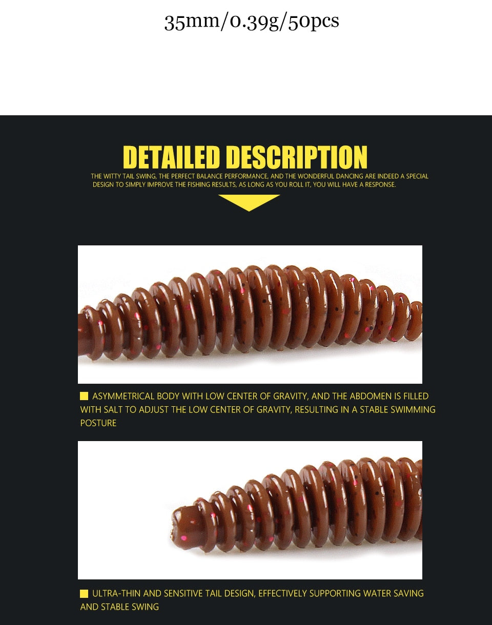 soft bait TANAN 49mm 65mm fishing lures Pesca carp fishing bass  Isca artificial PVA - KiwisLove