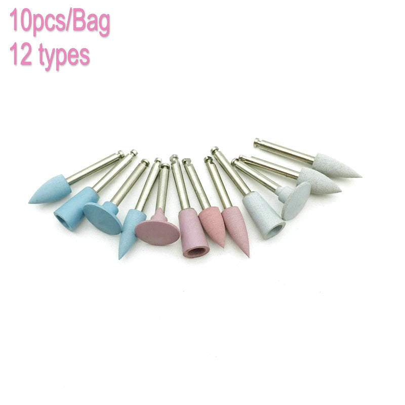 10pcs/bag Dental Silicone Grinding Heads Teeth Polisher for Low-speed Machine - KiwisLove