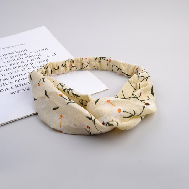 Headband Cross Top Knot Elastic Hair Bands - KiwisLove