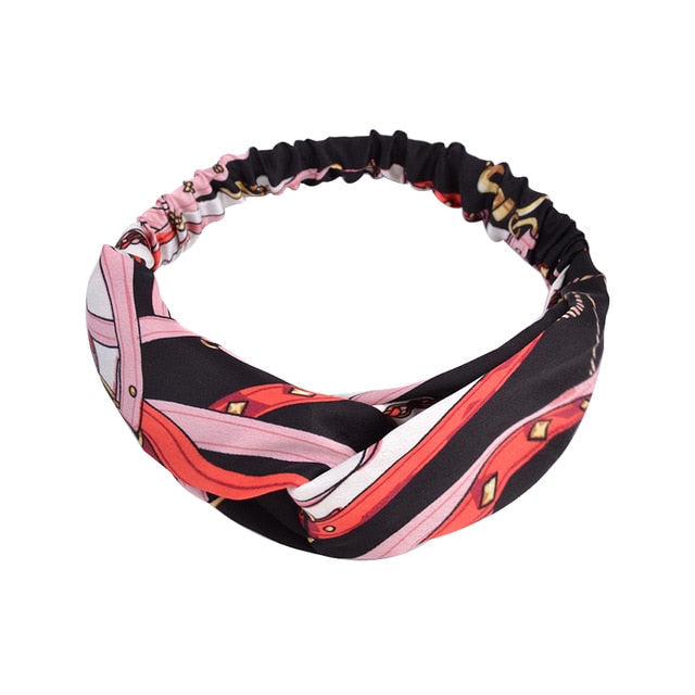 Headband Cross Top Knot Elastic Hair Bands - KiwisLove