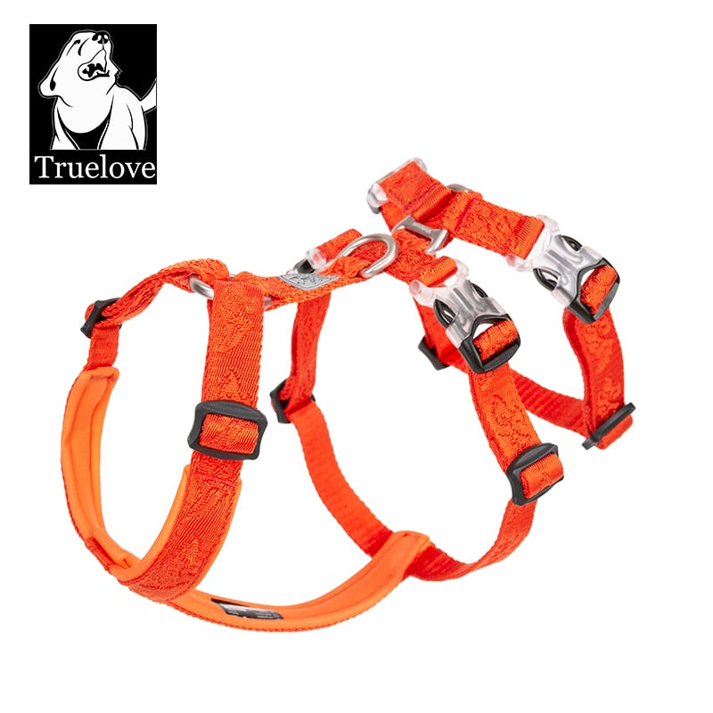 TRUELOVE  Dog Harness Double-H Nylon Personalized NO PULL Reflective Breathable Adjustable YH1803 - KiwisLove