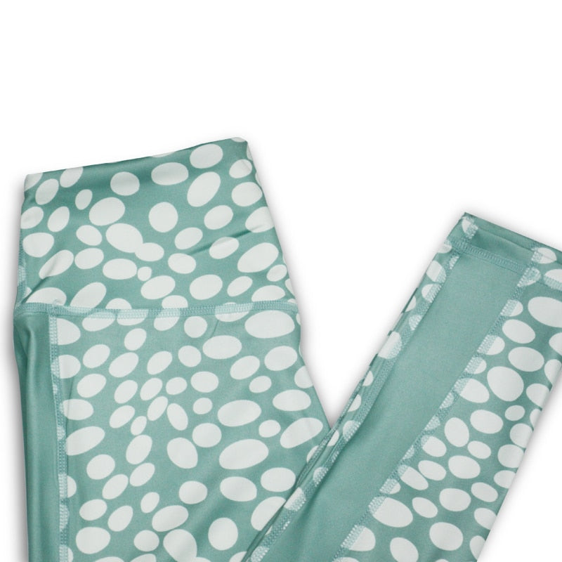 Women Yoga Set Dotted Tracksuit Gym Wear Running Tank Top Leggings Fitness Ensemble - KiwisLove