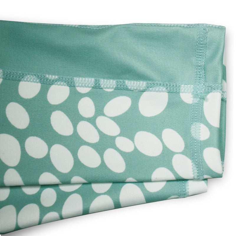 Women Yoga Set Dotted Tracksuit Gym Wear Running Tank Top Leggings Fitness Ensemble - KiwisLove