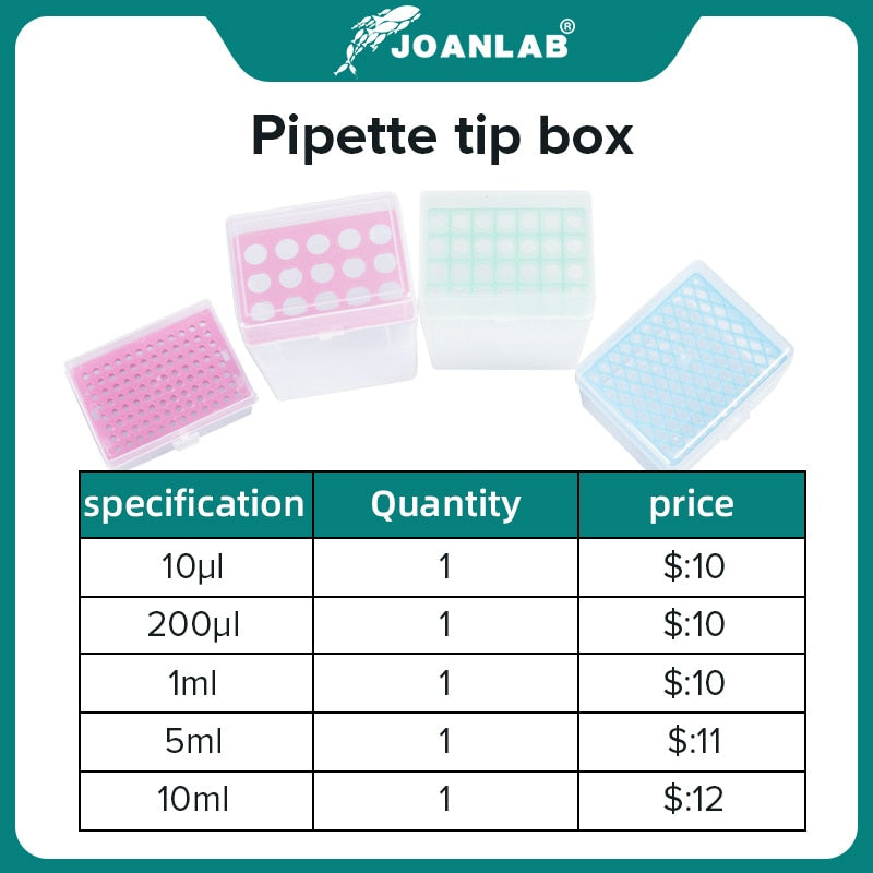 JOANLAB  Laboratory Pipette Tip Box  Micropipette Plastic Pipette Box - KiwisLove