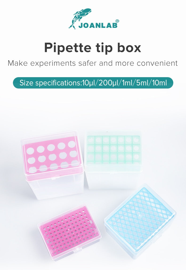 JOANLAB  Laboratory Pipette Tip Box  Micropipette Plastic Pipette Box - KiwisLove
