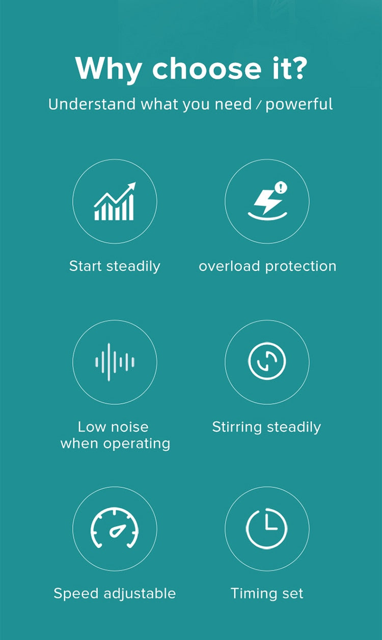 JOANLAB  Laboratory Stirrer Electric Stirrer Digital Display Overhead Stirrer - KiwisLove