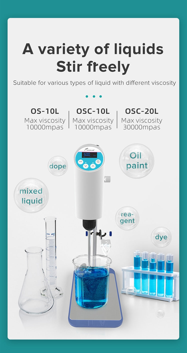 JOANLAB  Laboratory Stirrer Electric Stirrer Digital Display Overhead Stirrer - KiwisLove