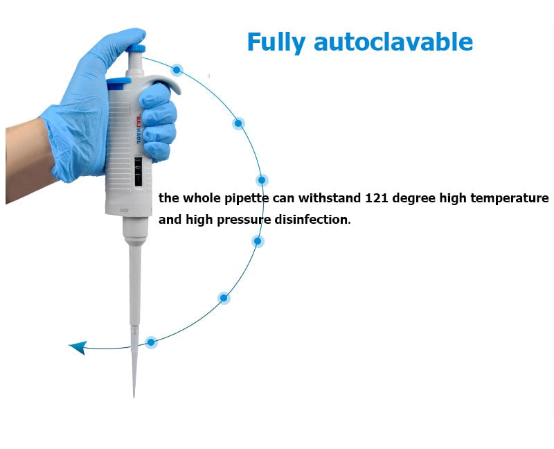 JOANLAB lab autoclavable Pipette-MicroPette Single Channel Auto Variable - KiwisLove