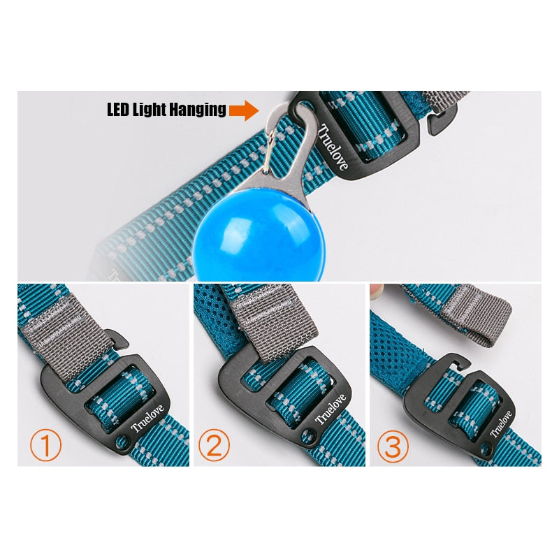 Truelove Pet Leash Hands Free Adjustable Nylon Dog  With Carabiner TLL2671 - KiwisLove