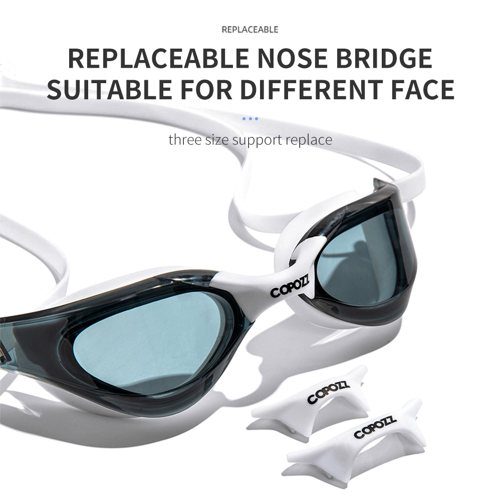 COPOZZ Professional Waterproof Clear Double Anti-fog Swim Glasses - KiwisLove
