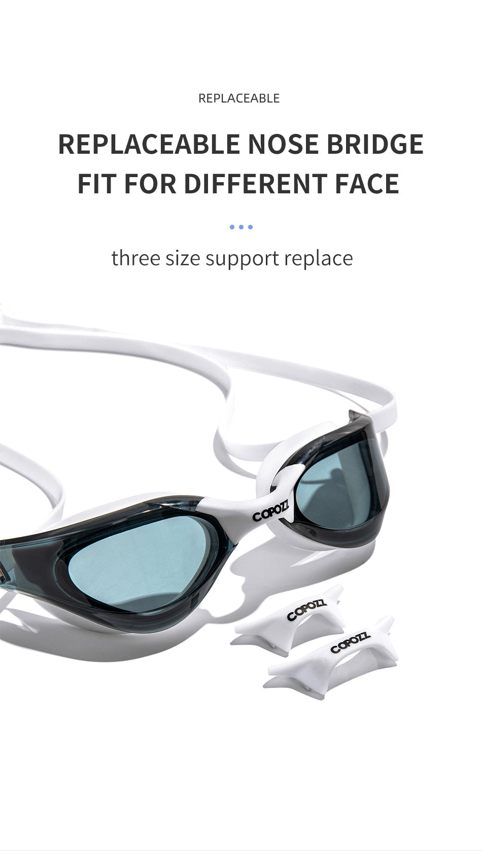 COPOZZ Professional Waterproof Clear Double Anti-fog Swim Glasses - KiwisLove