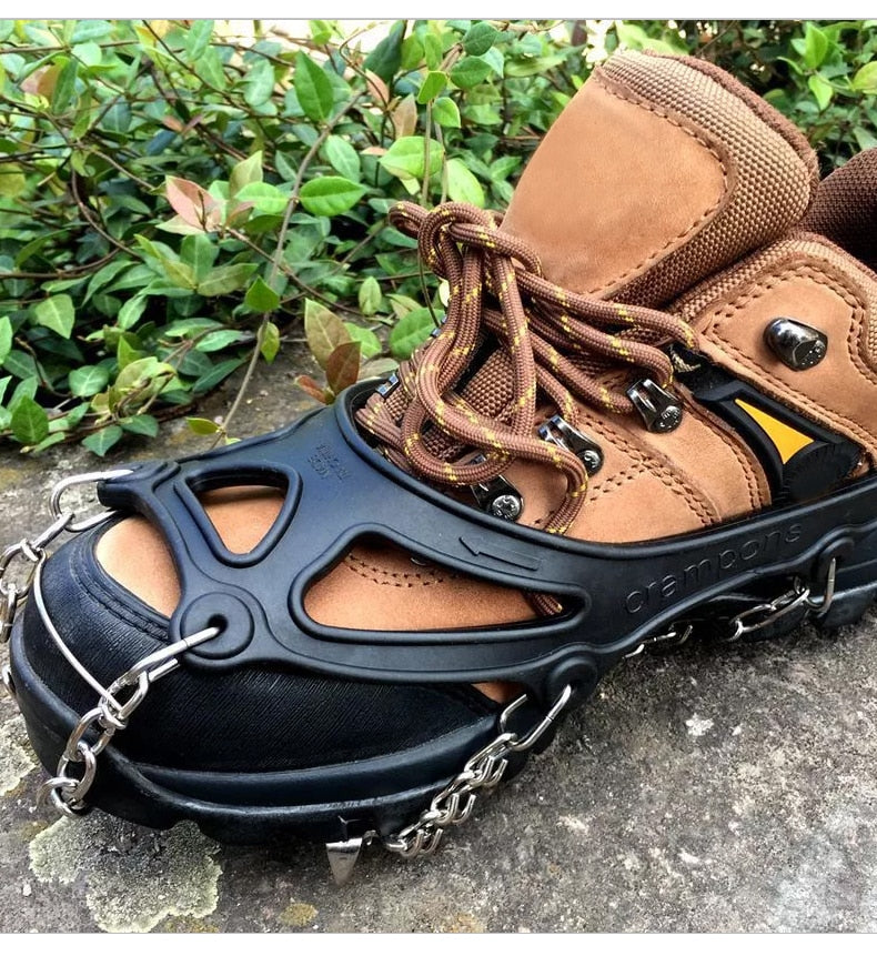 Climbing Anti-slip Crampons 19 Teeth Ice  Hiking Skiing Snowshoes Cover - KiwisLove
