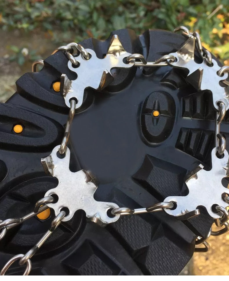 Climbing Anti-slip Crampons 19 Teeth Ice  Hiking Skiing Snowshoes Cover - KiwisLove
