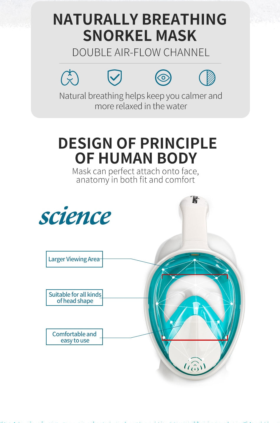 COPOZZ Scuba Underwater Diving Mask Anti Fog Snorkel Mask Breathing - KiwisLove