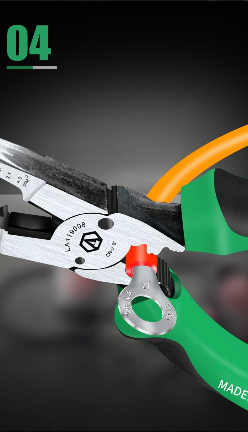 LAOA 8inch Needle Nose Pliers Wire Cutter Wire Stripper Crimping Electirc - KiwisLove