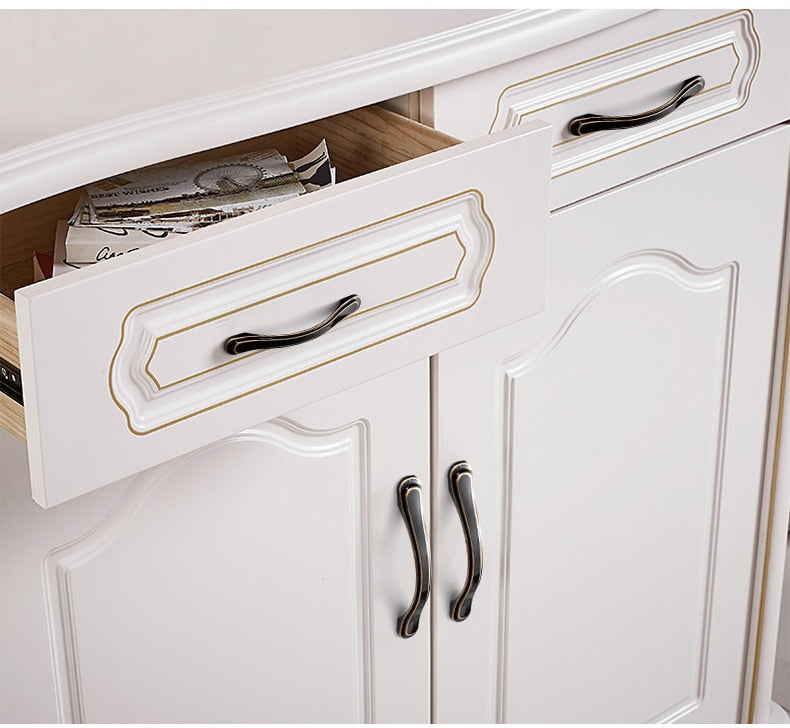 KAK Ivory White Kitchen Cabinet Handles European Style Cupboard Door Pulls Drawer Knobs Fashion Solid Furniture Handle Hardware - KiwisLove