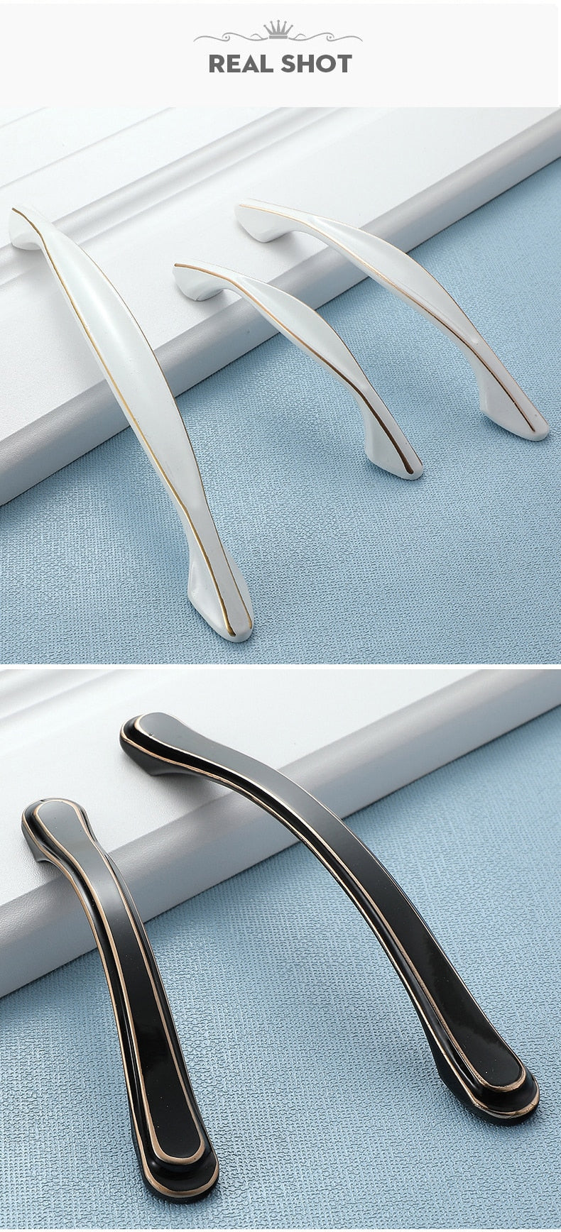 KAK Ivory White Kitchen Cabinet Handles European Style Cupboard Door Pulls Drawer Knobs Fashion Solid Furniture Handle Hardware - KiwisLove