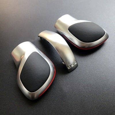 Leather Shift Knob Gear Side Cover DSG Emblem VW Golf 6 7 R GTI Passat B7 B8 CC R20 Jetta MK6 GLI - KiwisLove