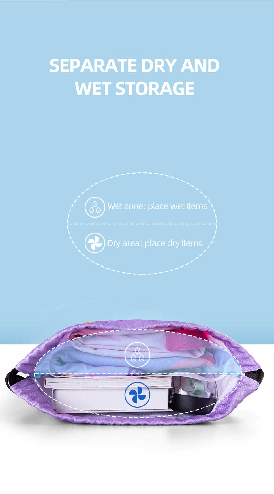 COPOZZ Child Backpack Sports Bags Kids Boys Girls Swimming Backpack - KiwisLove